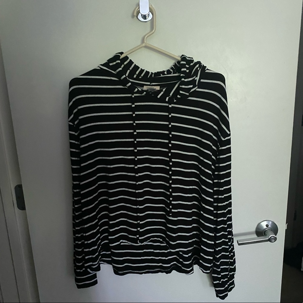 Eberjey stripe jersey hoodie